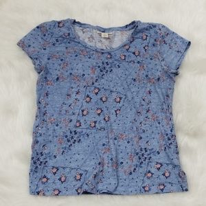 Style & Co Petite Blue Floral Blouse